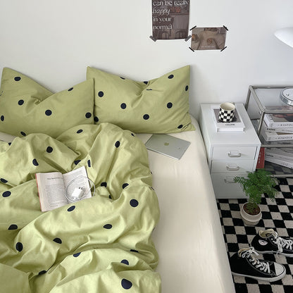 Sage Green Polka Dot Bedding Set