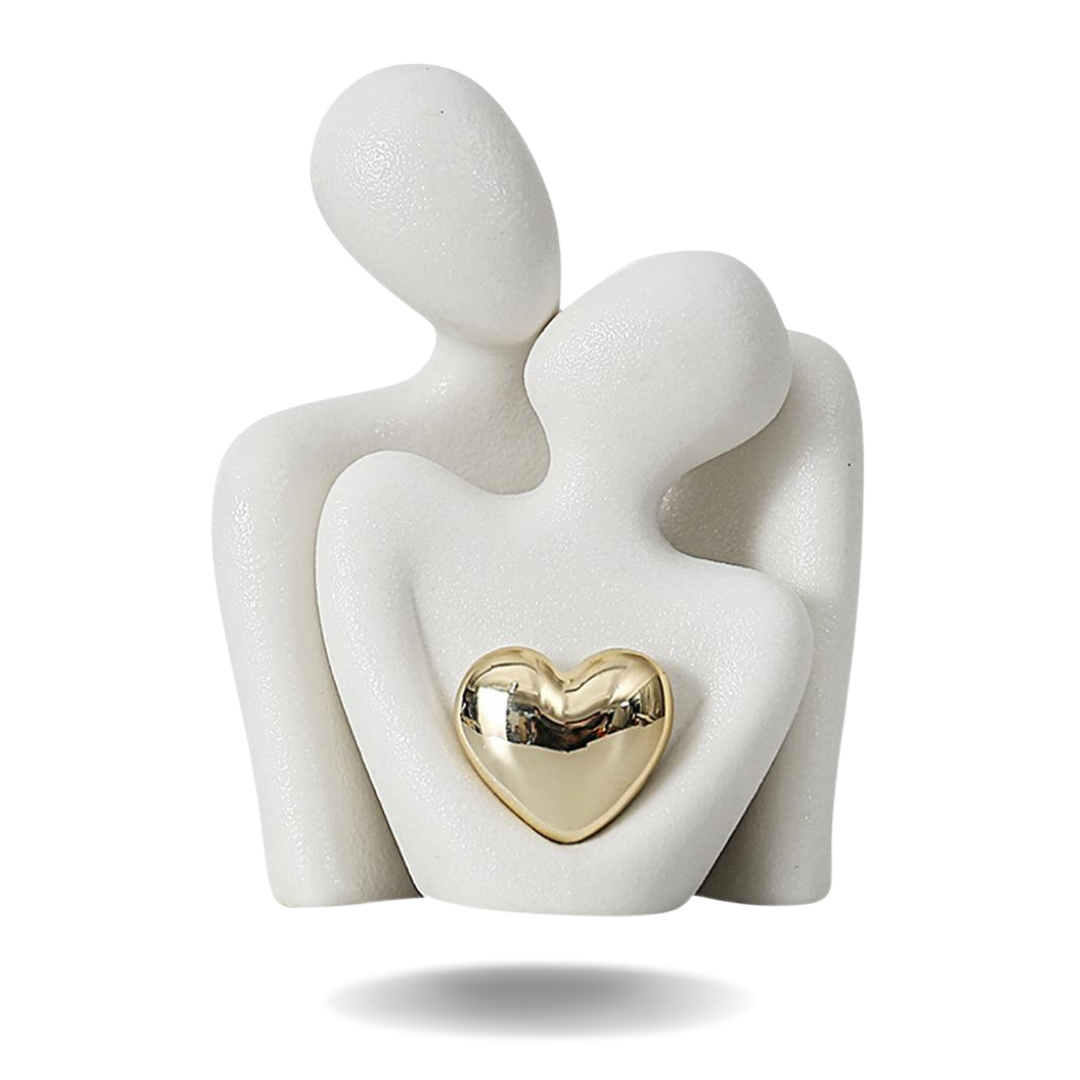 Golden Heart Bond Expression Sculpture