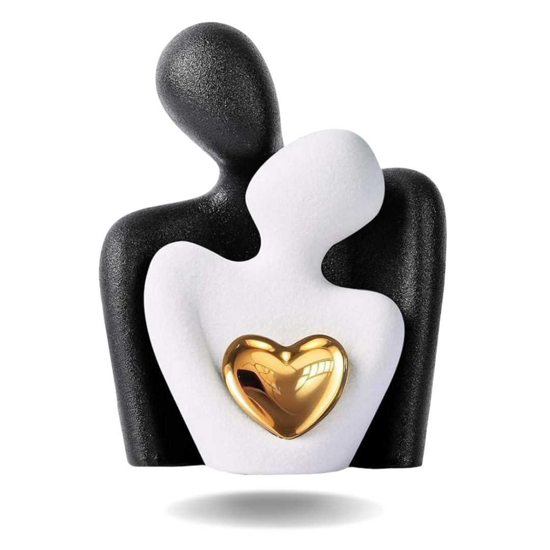 Golden Heart Bond Expression Sculpture
