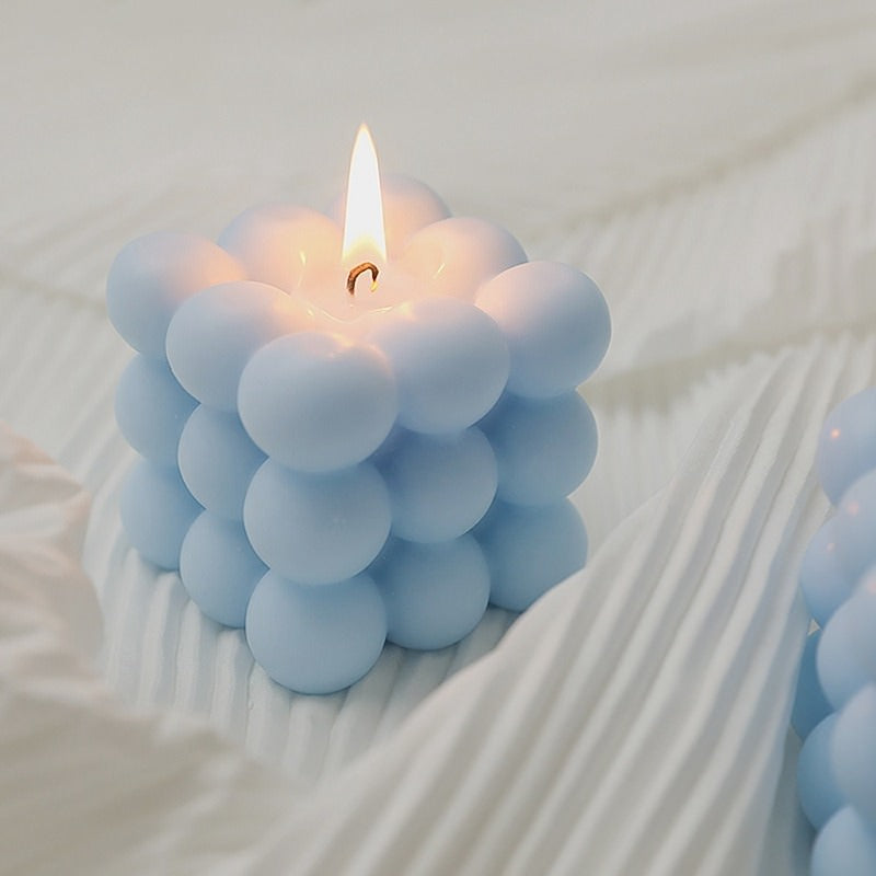 Bubble Cube Scented Candle AESTHETIC_Danish Pastel SUB CATEGORY_Desk Accessories