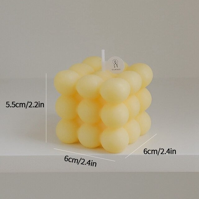 Bubble Cube Scented Candle AESTHETIC_Danish Pastel SUB CATEGORY_Desk Accessories