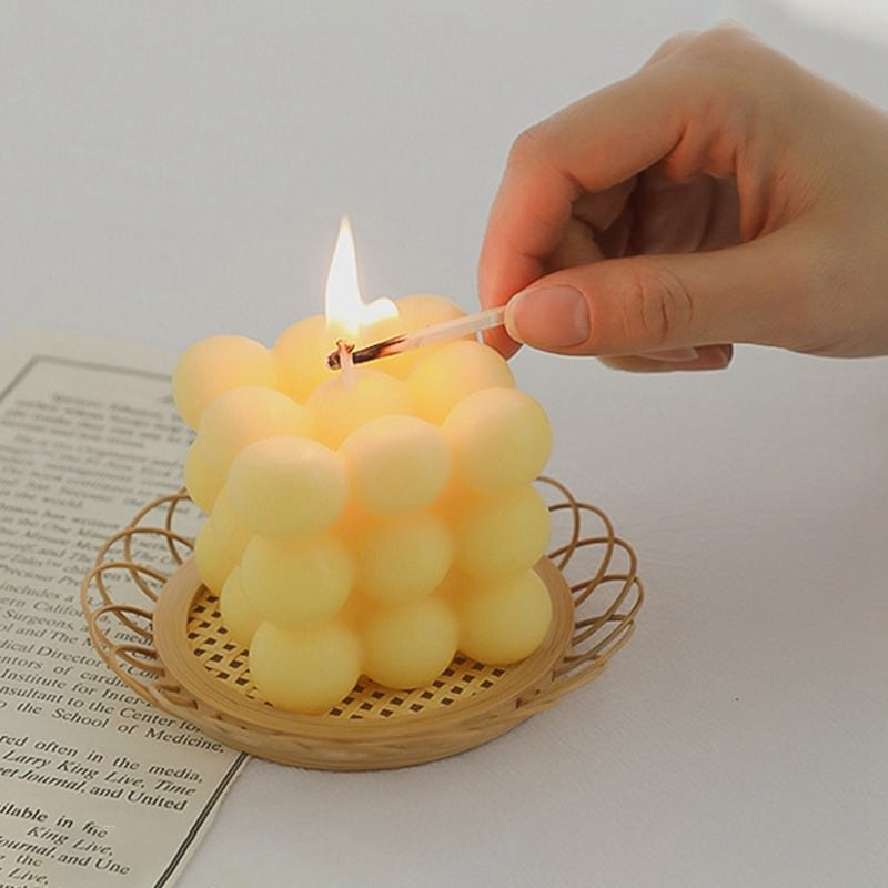 Bubble Cube Scented Candle AESTHETIC_Danish Pastel SUB CATEGORY_Desk Accessories