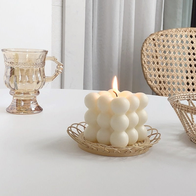 Bubble Cube Scented Candle AESTHETIC_Danish Pastel SUB CATEGORY_Desk Accessories