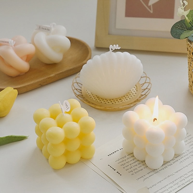 Bubble Cube Scented Candle AESTHETIC_Danish Pastel SUB CATEGORY_Desk Accessories