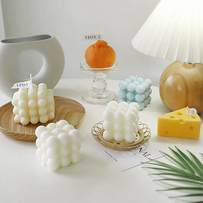 Bubble Cube Scented Candle AESTHETIC_Danish Pastel SUB CATEGORY_Desk Accessories