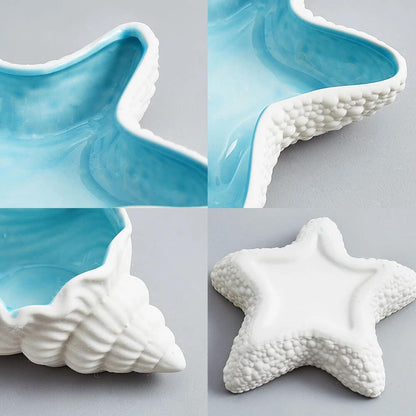 Seashell Ceramic Jewelry Tray crystal organizer tray