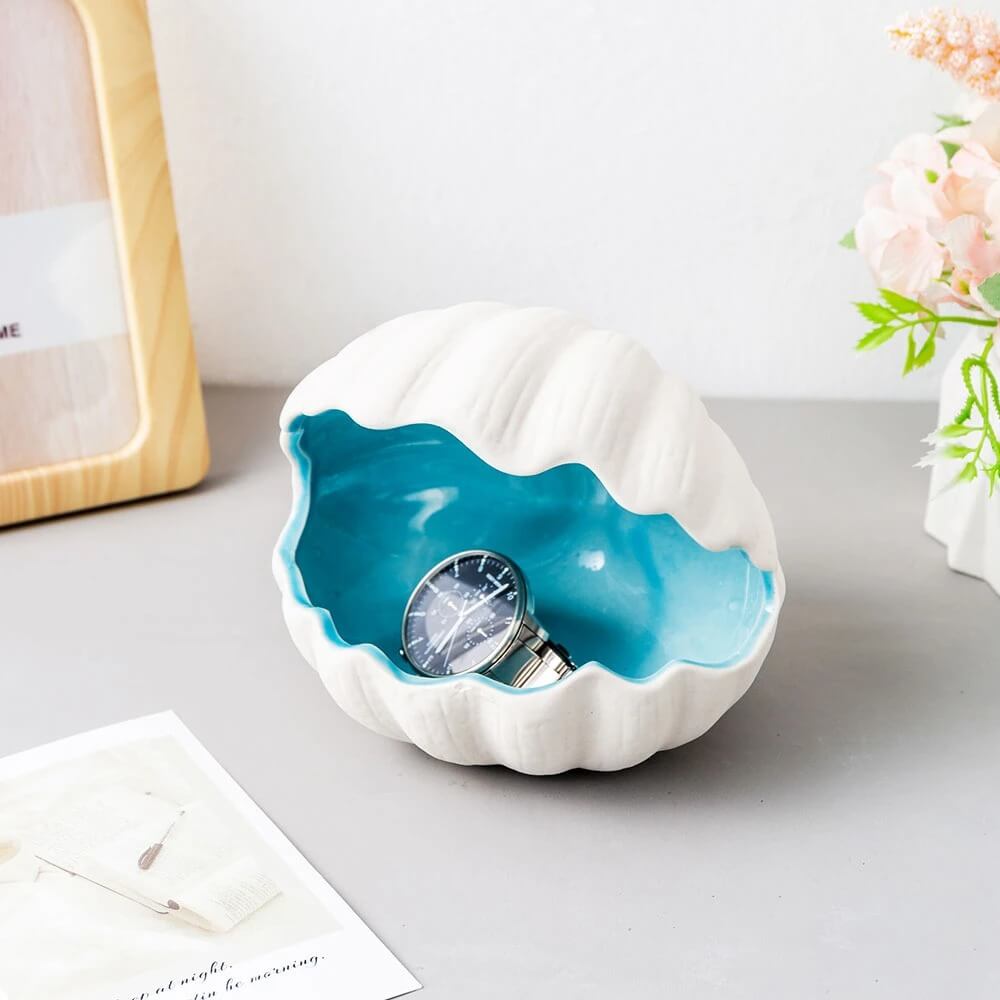 Seashell Ceramic Jewelry Tray crystal organizer tray