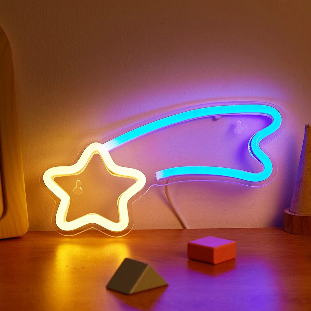 Shooting Star LED Wall Neon Sign