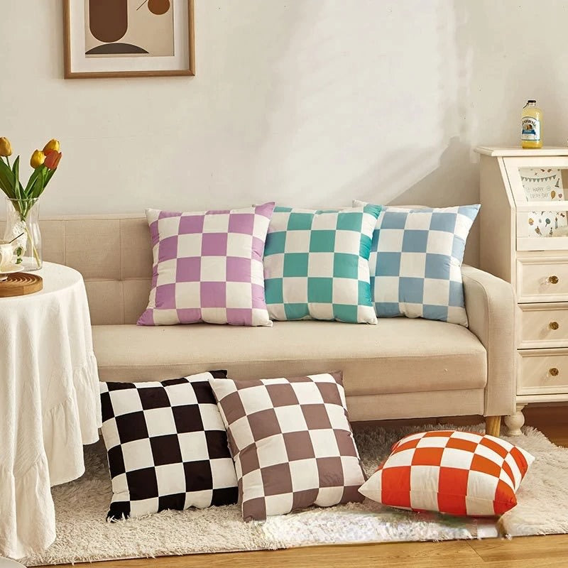 Checkered Cushion Cover checker checkered SUB CATEGORY_Cushion Covers