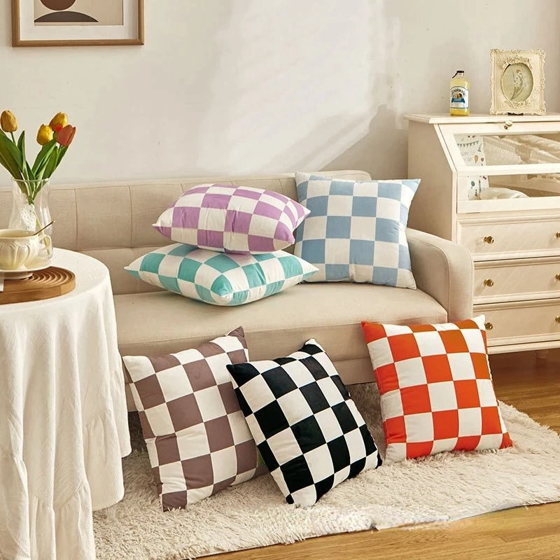 Checkered Cushion Cover checker checkered SUB CATEGORY_Cushion Covers