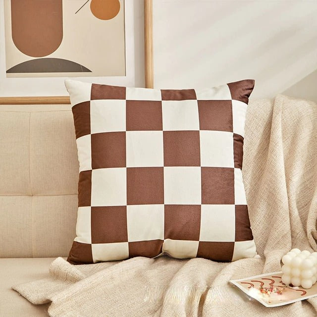 Checkered Cushion Cover checker checkered SUB CATEGORY_Cushion Covers