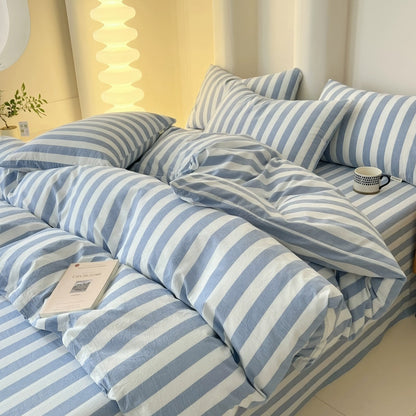 Simple Pastel Striped Bedding Set