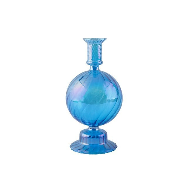 Sky Blue Glass Candle Holder AESTHETIC_Danish Pastel blown glass candleholder SUB CATEGORY_Desk Accessories