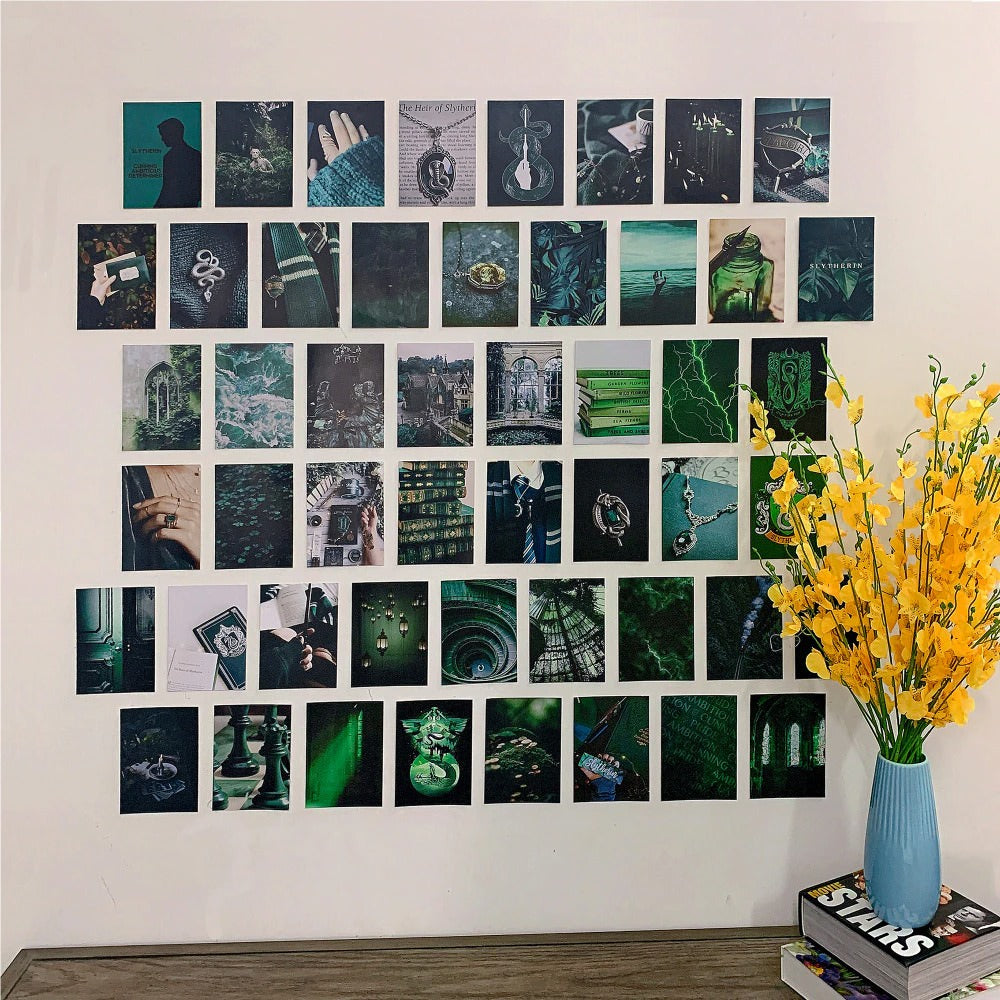 Slither Green Wall Collage Cards