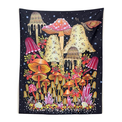 Sluggy Mushrooms Tapestry AESTHETIC_Mushroom AESTHETIC_Witchcore SUB CATEGORY_Tapestries