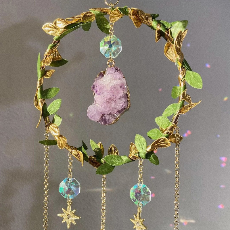 Magic Crystal Amethyst Suncatcher AESTHETIC_Fairycore AESTHETIC_Witchcore light catcher lightcatcher SUB CATEGORY_Suncatchers sun catcher