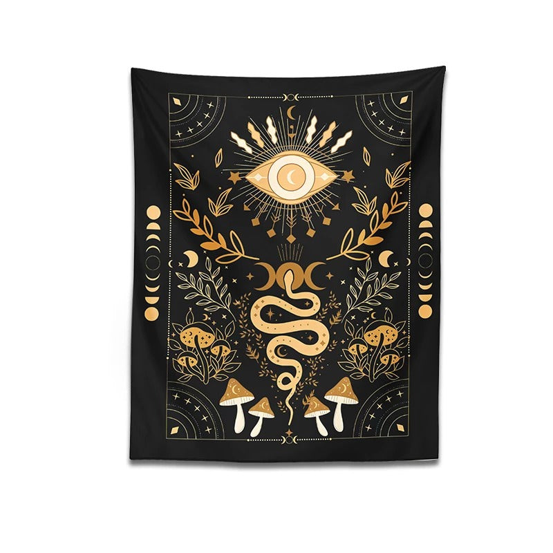 Snake & Mushrooms Tapestry