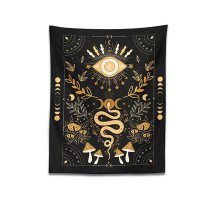 Snake & Mushrooms Tapestry