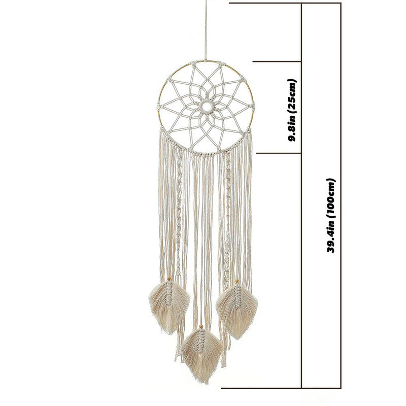 Snowflake Fringe Macrame Dreamcatcher AESTHETIC_Boho macrame hanging SUB CATEGORY_Wall Decor