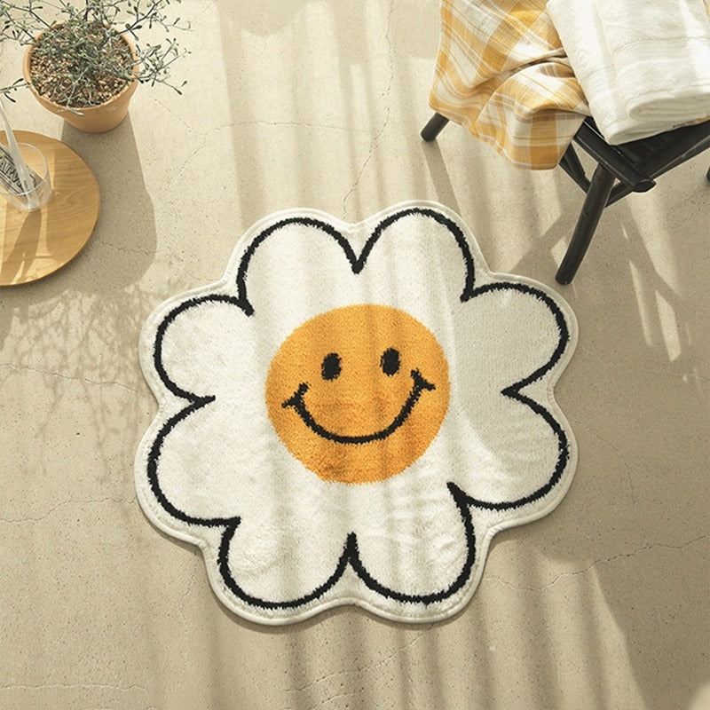 Daisy Flower Accent Rug AESTHETIC_Indie AESTHETIC_Soft Girl SUB CATEGORY_Rugs