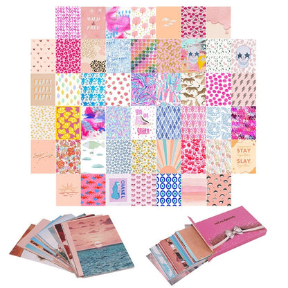 Preppy Patterns Wall Collage Cards AESTHETIC_Soft Girl SUB CATEGORY_Poster Cards