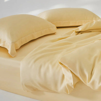 Soft Minimalist Solid Cooling Tencel Duvet Cover