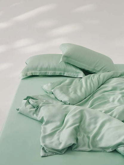 Soft Minimalist Solid Cooling Tencel Duvet Cover