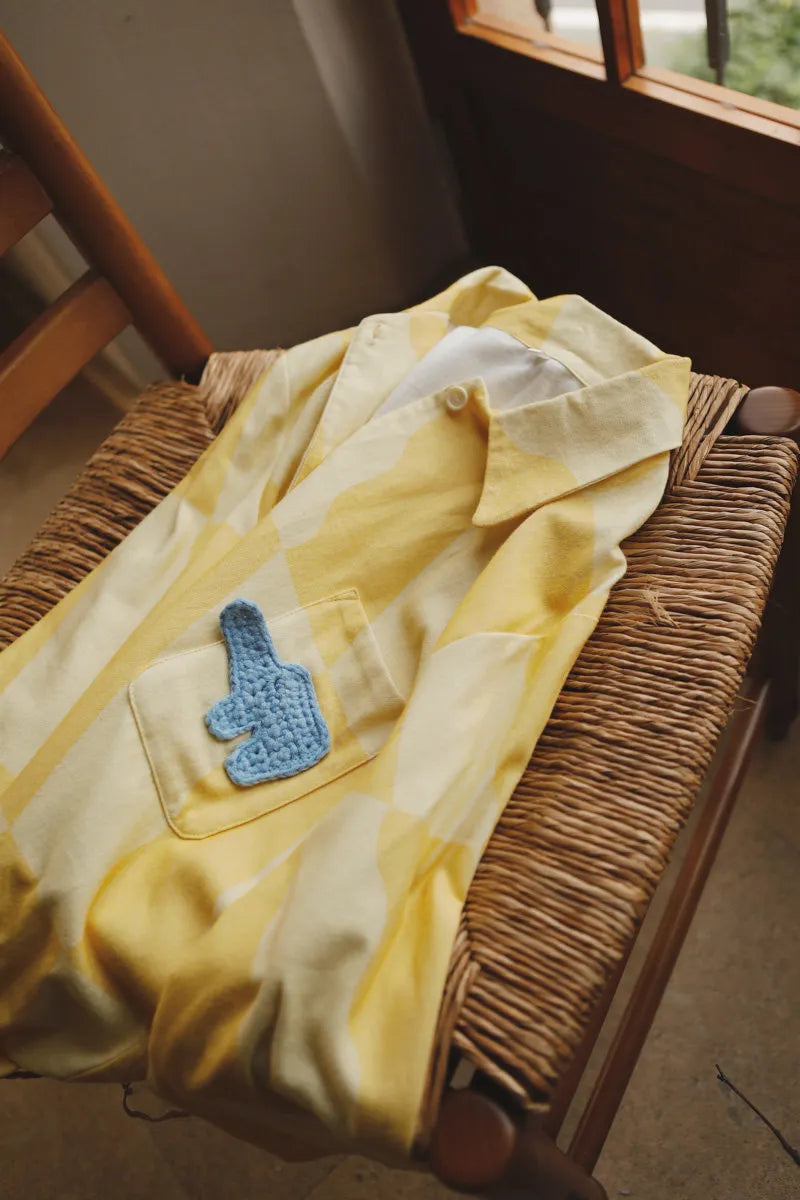 Soft Sunny Checkered Cotton Pajama Set