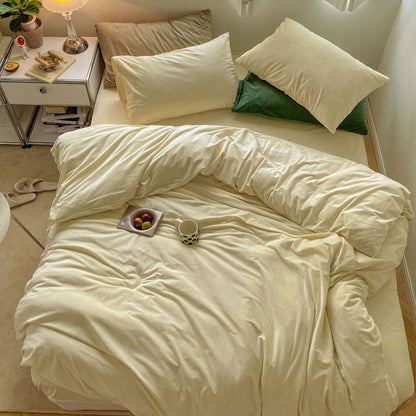 Solid Color Velvet Bedding Set