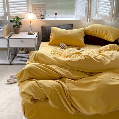 Solid Color Velvet Bedding Set