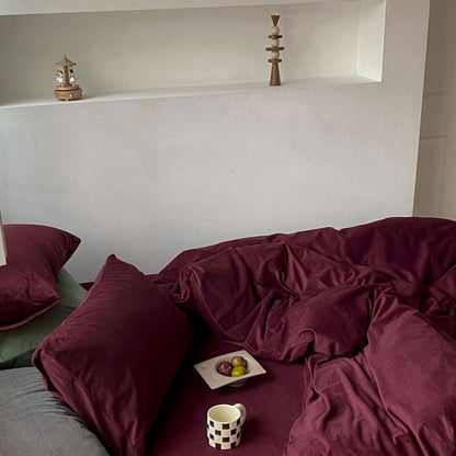 Solid Color Velvet Bedding Set