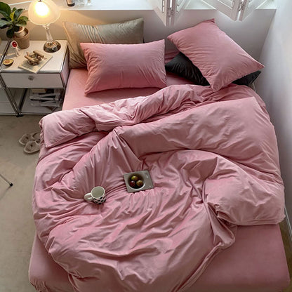 Solid Color Velvet Bedding Set