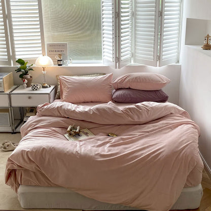 Solid Color Velvet Bedding Set