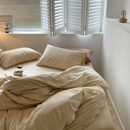 Solid Color Velvet Bedding Set