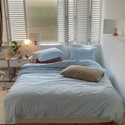 Solid Color Velvet Bedding Set