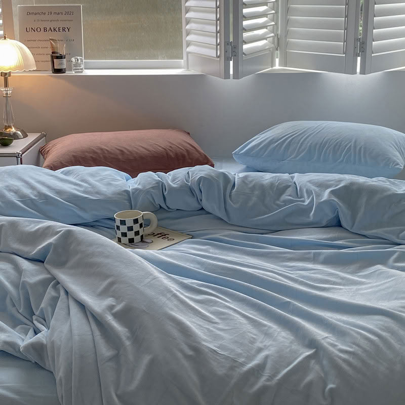 Solid Color Velvet Bedding Set