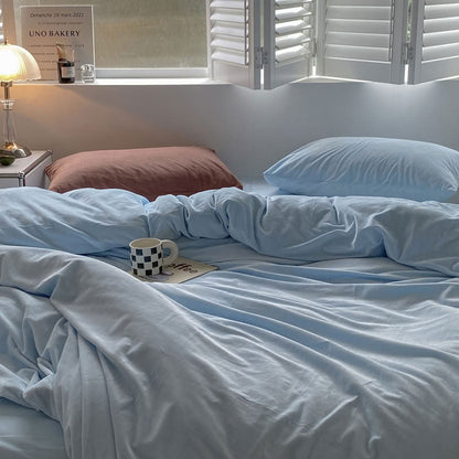 Solid Color Velvet Bedding Set