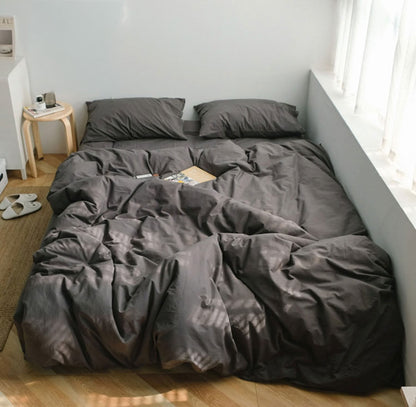 Solid Color Cotton Bedding Set