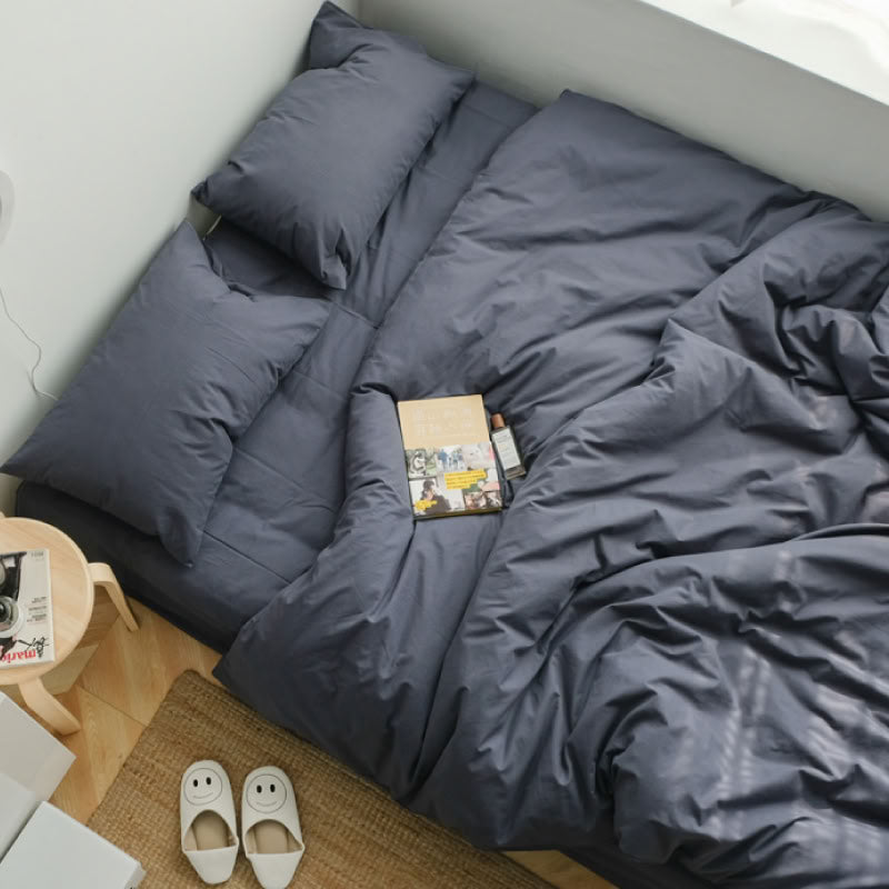 Solid Color Cotton Bedding Set