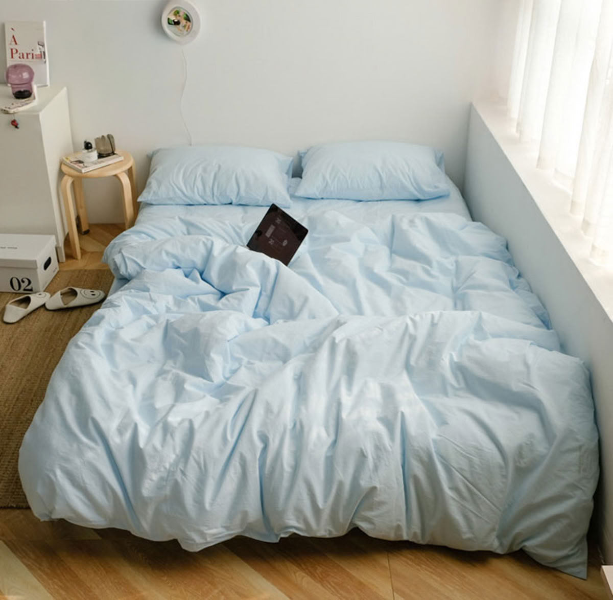 Solid Color Cotton Bedding Set