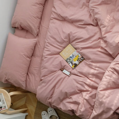 Solid Color Cotton Bedding Set