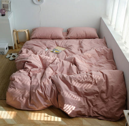 Solid Color Cotton Bedding Set