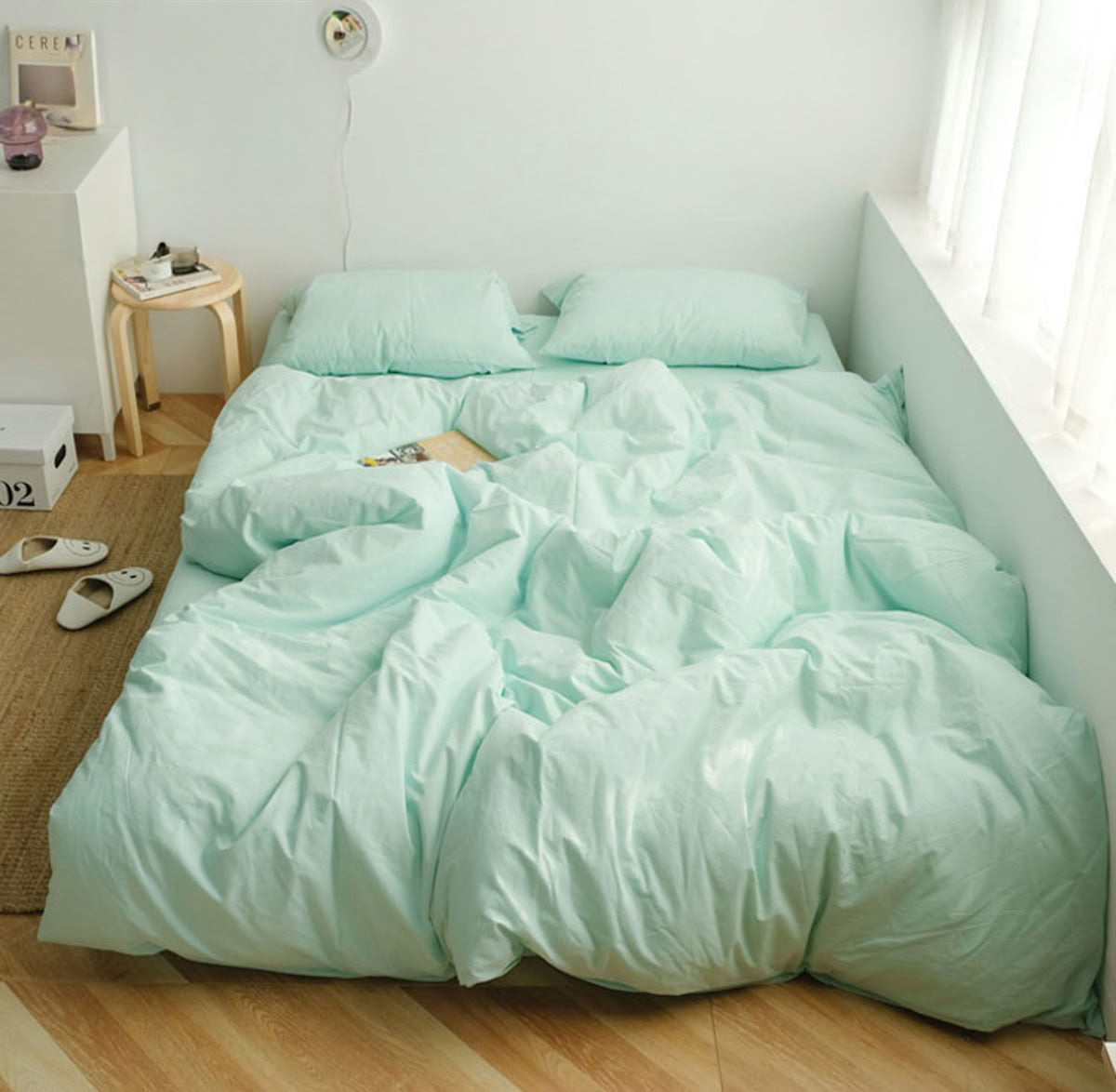 Solid Color Cotton Bedding Set