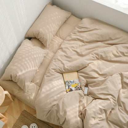 Solid Color Cotton Bedding Set