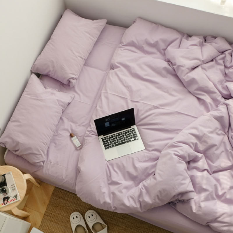 Solid Color Cotton Bedding Set