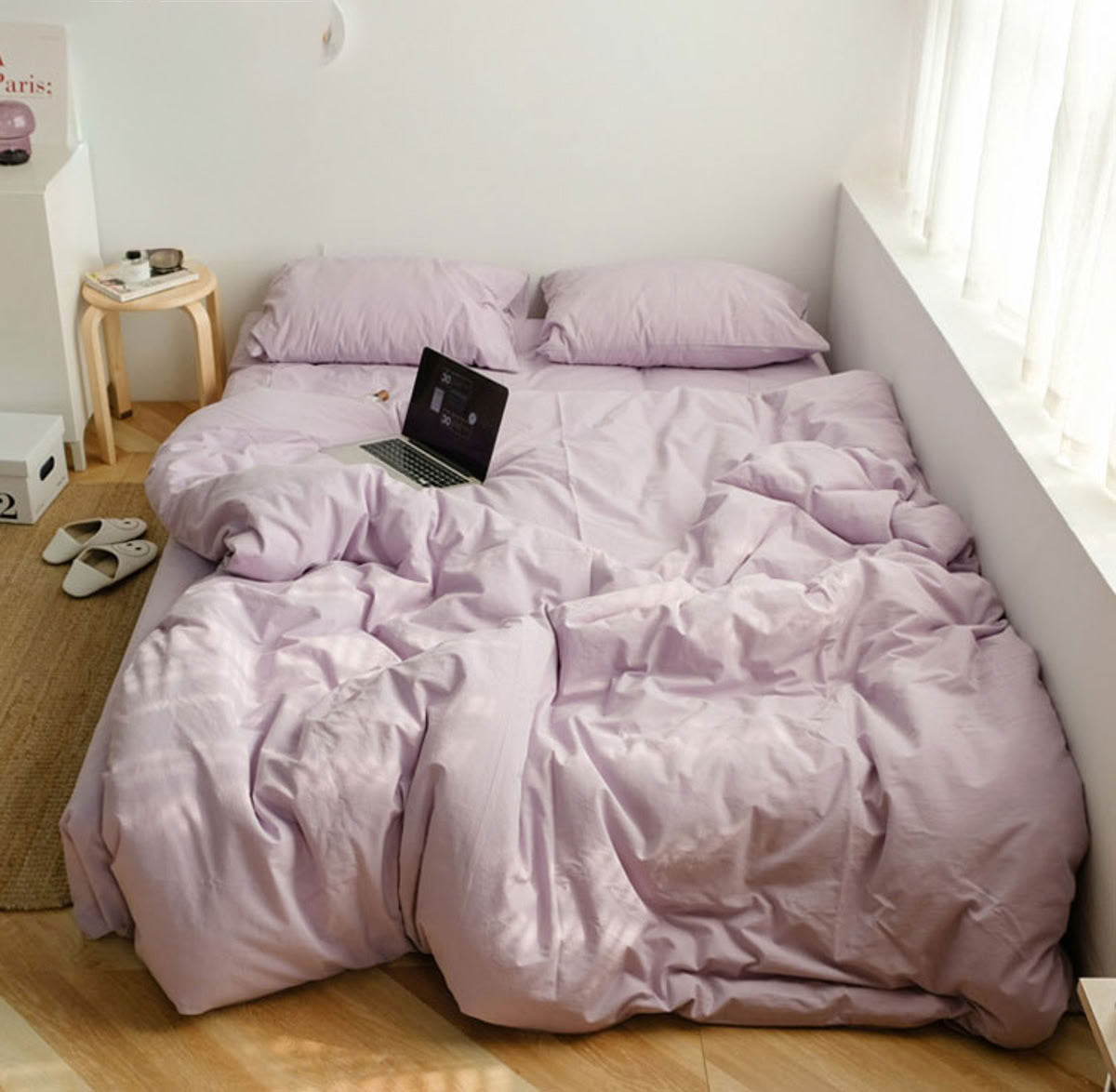 Solid Color Cotton Bedding Set