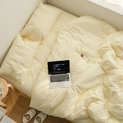 Solid Color Cotton Bedding Set