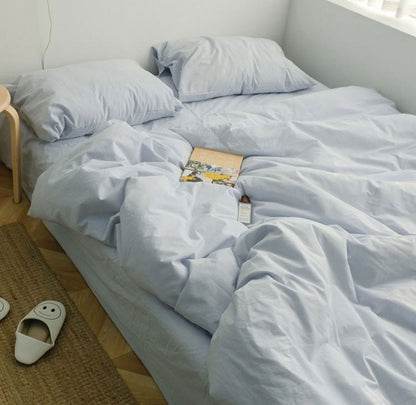 Solid Color Cotton Bedding Set