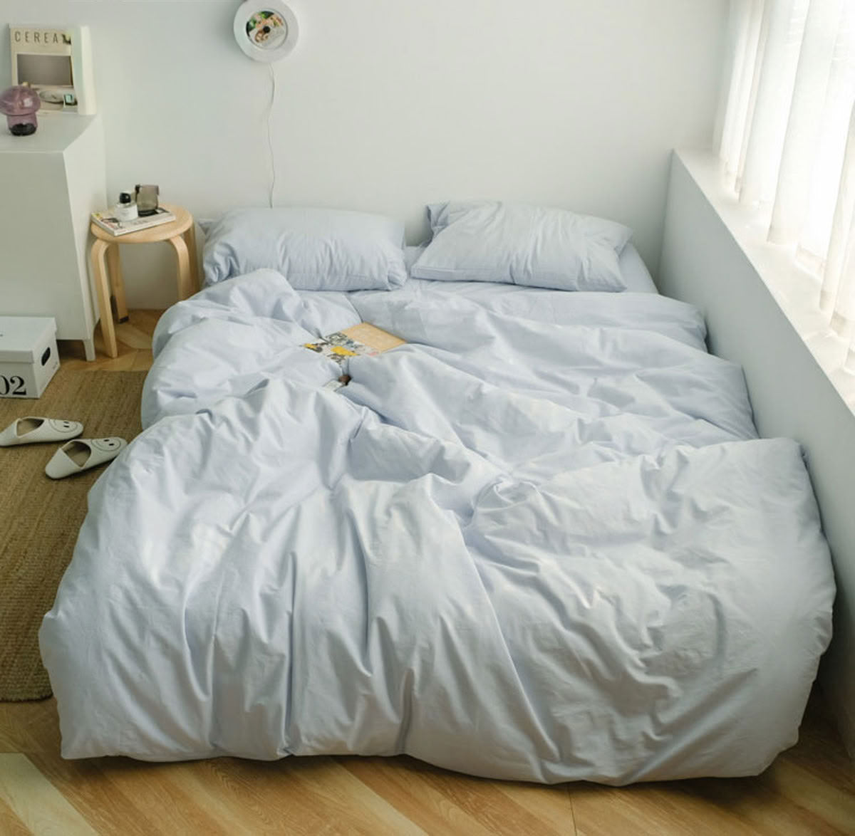 Solid Color Cotton Bedding Set