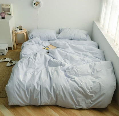 Solid Color Cotton Bedding Set